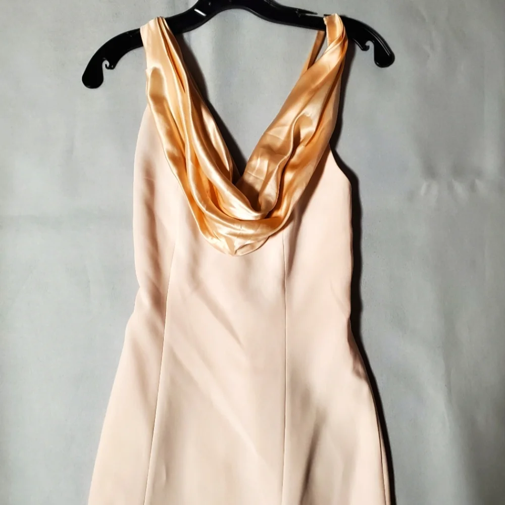 NWT$795 Cinq a Sept Jill Cowlneck Split Leg Gown Dress Maxi Formal in Pearl Sz 6 - Picture 8 of 16